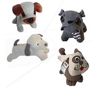 Home Tresor - Fermaporta a Forma di Cane, Ferma Porta da Pavimento Stoffa Cagnolino, Imbottito, Pesante, Accessorio Abitativo 4 Modelli (Lucky 27)