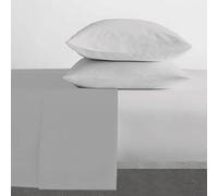 Home Tresor - Lenzuolo Sopra Singolo, in Puro Cotone, Made in Italy, cm. 150x300, Grigio