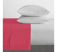 Home Tresor - Lenzuolo Sopra Una Piazza e Mezza cm. 180x300, Lenzuola letto Piazza e Mezza Piano in Cotone, 57 Fili al cm2, Made in Italy, 22 Colori, Tinta Unita (Ciclamino)