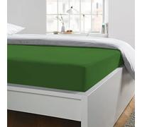 Home Tresor - Lenzuolo Sotto con Angoli Piazza e Mezza, in Puro Cotone, Qualità Made in Italy, 57 Fili cm2, cm. 130x200 h. Materasso 25cm, Prateria