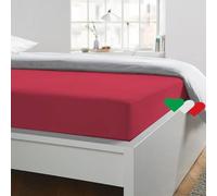 Home Tresor - Lenzuolo Sotto Matrimoniale con Angoli Elasticizzati, cm. 170X200 H.Materasso 25, 100% Puro Cotone, Made in Italy, Prodotto di Qualità 57Fili cm2 - Color Ciclamino