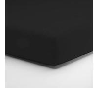 Home Tresor - Lenzuolo Sotto Matrimoniale con Angoli Elasticizzati, cm. 180x210 h. Materasso 25, 100% Puro Cotone, Prodotto Italiano, Nero