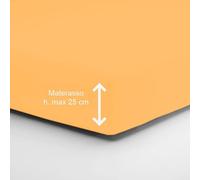 Home Tresor - Lenzuolo Sotto Matrimoniale con Angoli Elasticizzati, cm. 180x210 h. Materasso 25, 100% Puro Cotone, Prodotto Italiano, Color Ambra