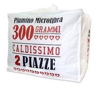 Home Tresor Piumino Una Piazza e Mezza Invernale in Fibra 300 g/m², Piumone Interno Bianco Autunnale/Invernale, Imbottitura Calda e Soffice Winter 200x200 Piazza e Mezza