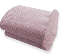 Home Tresor - Plaid in Pile per Divano, Letto Singolo e Matrimoniale, Coperta Sherpa Invernale Calda e Morbida Pesante 440 gr./mq, Pelliccia Tinta Unita (Rosa, Singolo cm.160x200)
