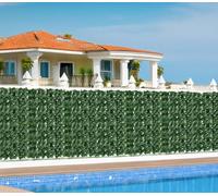 Home Tresor Siepe Finta Artificiale Rotolo Rete Frangivista Sintetica Ornamentale Verde 1,5 x 3 mt Foglie Edera Balcone Terrazzo Giardino Coprente - 150x300 cm
