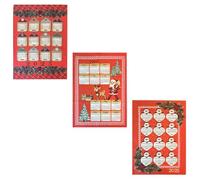 Home Tresor Strofinacci Cucina Natalizi con Calendario 2025 Set di Asciugamani Cucina Natale Canovacci Asciughini 50x70 cm, Fantasie Assortite Set 3 Pezzi