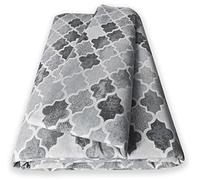 Home Tresor - Telo Arredo Granfoulard, Lenzuolo Copritutto Divano Grande 2 e 3 Posti, Arredatutto Copridivano Copriletto Matrimoniale Singolo Multiuso Fantasia (170x280 cm., Multicolor Grigio)