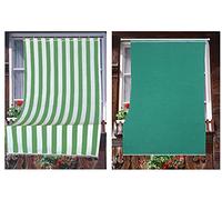 Home Tresor - Tenda da Sole a Caduta | Tenda da sole per Balconi in Tessuto Resistente per Esterno, 100% Poliestere, Misura cm. 140 x 300, col. Verde (Tinta Unita)