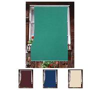Home Tresor - Tenda da Sole da Esterno per Balcone/Terrazzo/Veranda con Anelli e Ganci per Applicazione, Resistente e Lavabile, 100% Poliestere, Tinta Unita Verde cm. 280x300