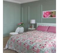 Home Tresor - Trapuntino Mezza Stagione Copriletto Trapuntato Imbottito Primaverile Estivo Autunnale Trapunta Leggera - Una Piazza e Mezza 210x250 cm, 6 Nicole Rosa