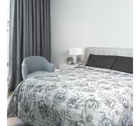 Home Tresor - Trapuntino Mezza Stagione Copriletto Trapuntato Imbottito Primaverile Estivo Autunnale Trapunta Leggera - Matrimoniale 250x250 cm, 3 Sophie Grigio
