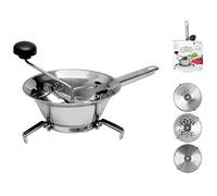 Home Trio Passaverdura con 3 Dischi, Acciaio Inox, 20 cm