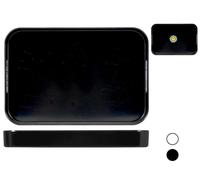 Home Vassoio In Melamina Rettangolare Nero/Bianco 43x29 Tavola