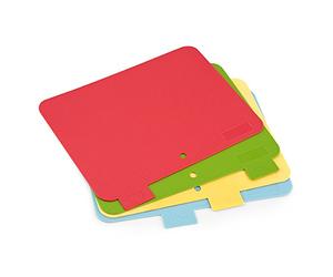 Home Vd487682 Set Composto da 4 Taglieri per Diversi Alimenti, Azzurro/Rosso/Verde/Giallo