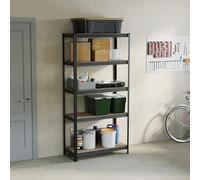 Home Vida Scaffale a 5 Ripiani, Resistente, per Cucina, Garage, capacità 875 kg, Nero