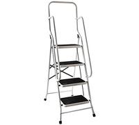 Home Vida Scala a 4 Gradini con Corrimano di Sicurezza Pieghevole di Sicurezza Antiscivolo Matt Safe Heavy Duty