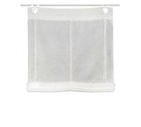 HOME WOHNIDEEN Tenda a pacchetto Casper, struttura in lino, con occhielli, con ganci per finestra in metallo, colore: bianco, dimensioni: 130 x 95 cm, numero: 1 x