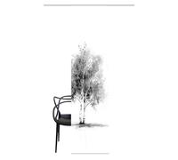 HOME WOHNIDEEN Tenda a pannello Tree, effetto seta, opaca, 245 x 60 cm, colore: grigio, dimensioni: 245 x 60 cm, numero: 1 x