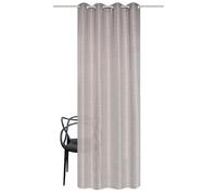 HOME WOHNIDEEN Tenda con occhielli Giuseppe, 245 x 140 cm, semitrasparente, tessuto naturale, colore: marrone, dimensioni: 245 x 140 cm, numero: 1 x