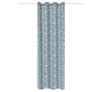 HOME WOHNIDEEN Tenda con occhielli Lenny, motivo a cerchi, 245 x 140 cm, opaca, colore: blu, dimensioni: 245 x 140 cm, numero: 1 x
