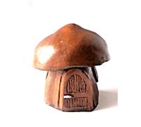 Home Works Hobbit House Set Decorazione Toadstool Resina Marrone