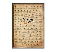 Home Yoga Poster - 30 x 40 cm Esercizio Grafico Display Palestra Poster | Guida completa alla flessibilità del corpo per lo stretching | Appassionati di fitness principianti Studio Wall Art Visual