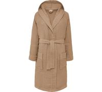 HOME ZEN HOUSEHOLD LINEN Accappatoio in Cotone a Nido d'Ape con Cappuccio, Leggero e Super Assorbente, Disponibile in 8 Colori, Taglie S-XXXL (IT, Testo, XXL, Regular, Regular, BEIGE)