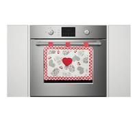 HOME ZEN HOUSEHOLD LINEN Copriforno Decorativo per Cucina, 40x50 cm, Design Moderno, Chiusura a Strappo Passanti (DESIGN 3)