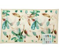 HOME ZEN HOUSEHOLD LINEN Tappeto Art Taba Fiore, Antiscivolo in Gomma, Poliestere con Stampe Digitali, Zerbino e Passatoia da Cucina, moderno in varie misure (FIORE ASTRATTO, 33 X 57 CM)