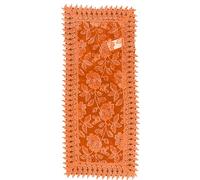 HOME ZEN HOUSEHOLD LINEN TOVAGLIA COPRITAVOLO CENTROTAVOLA RUNNER PIZZO MACRAME' LUSSO (STRISCIA 40X140 CM, DISEGNO FELCE COLORE ARANCIO)