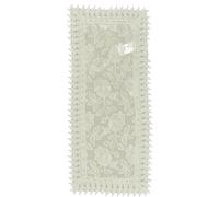 HOME ZEN HOUSEHOLD LINEN TOVAGLIA COPRITAVOLO CENTROTAVOLA RUNNER PIZZO MACRAME' LUSSO (STRISCIA 40X140 CM, DISEGNO FELCE COLORE PANNA)