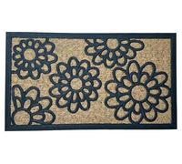 HOME ZEN HOUSEHOLD LINEN Zerbino art SPIDER IN fibra di cocco con stampe fantasiose tappeto ingresso casa asciuga passo con retro pvc per esterno e interno (40X70 CM RETTANGOLARE CERCHI)