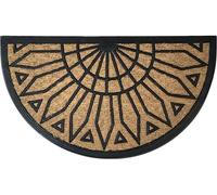 HOME ZEN HOUSEHOLD LINEN Zerbino art SPIDER IN fibra di cocco con stampe fantasiose tappeto ingresso casa asciuga passo con retro pvc per esterno e interno (40X70 CM MEZZALUNA ROSONE)