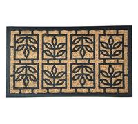 HOME ZEN HOUSEHOLD LINEN Zerbino art SPIDER IN fibra di cocco con stampe fantasiose tappeto ingresso casa asciuga passo con retro pvc per esterno e interno (40X70 CM RETTANGOLARE A RIGHE)