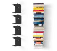 home3000 D-SEGNO Libreria da Parete Invisibile in Metallo - Mensole da Muro di Design, Libreria sospesa salvaspazio, mensole a scomparsa per libri - Made in Italy