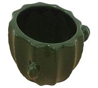 HOMEA 5CAP663VF Contenitori Ceramica, Verde Scuro, Small