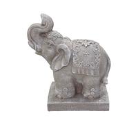 HOMEA 5dej1326cr Statua Disegno Elefante Magnesite Bianco 33 x 18 x 40 cm