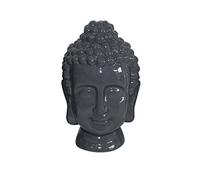 HOMEA 5dej1342gr Statua Disegno Testa di Buddha Ceramica Grigio 20 x 20 x 31 cm
