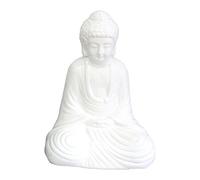 HOMEA 5dej1344bc Statua Disegno Buddha Ceramica Bianco 17 x 13 x 25 cm