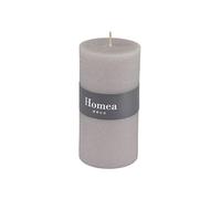 HOMEA 6bpc020ta Candela cilindrico paraffina Tortora 6,8 x 6,8 x 13 cm