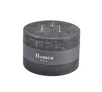 HOMEA 6bpc022nr Candela cilindrico paraffina Nero 12,5 x 12,5 x 8 cm