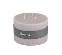 HOMEA 6bpc022ta Candela cilindrico paraffina Tortora 12,5 x 12,5 x 8 cm