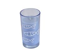 HOMEA 6BPV110BL Candele Verrine, Celeste, Small
