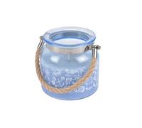 HOMEA 6BPV111BL Candele Verrine, Celeste, Small