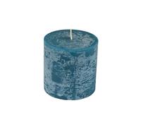 Homéa, Candela pilastro D10 x H10 cm, rustica, colore: blu pavone