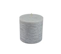 Homéa, Candela pilastro D10 x H10 cm, rustica, colore: Grigio