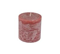 Homéa, Candela pilastro D10 x H10 cm, rustica, colore rosa