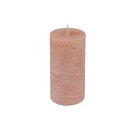 Homéa, Candela pilastro D6,8 x H10 cm, rustica, colore rosa polvere