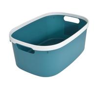 Homéa, Cesta bicolore, plastica, 10 l, 37 x 25,3 x 15 cm, smeraldo